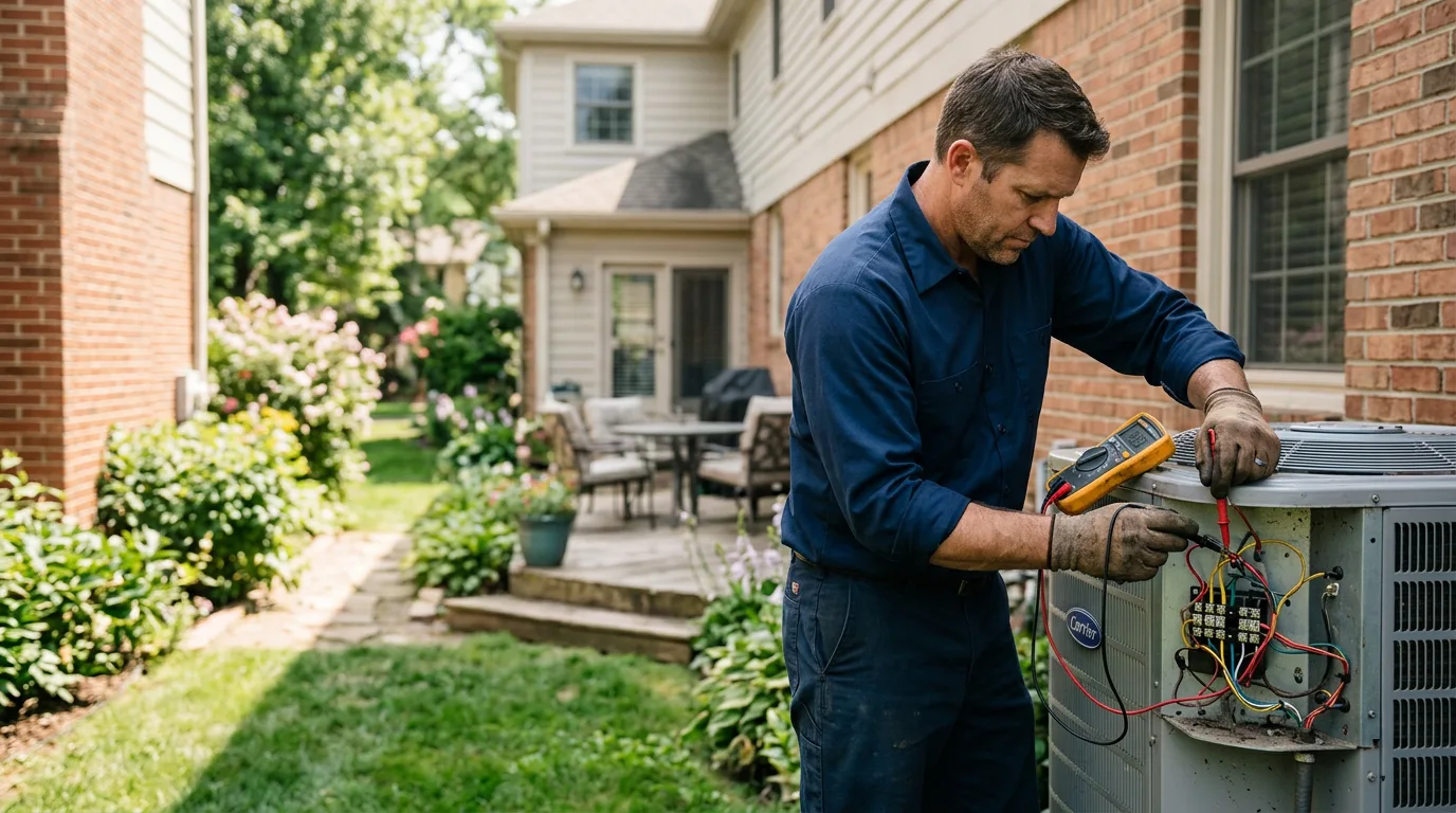 HVAC technician working near Worthington, IN